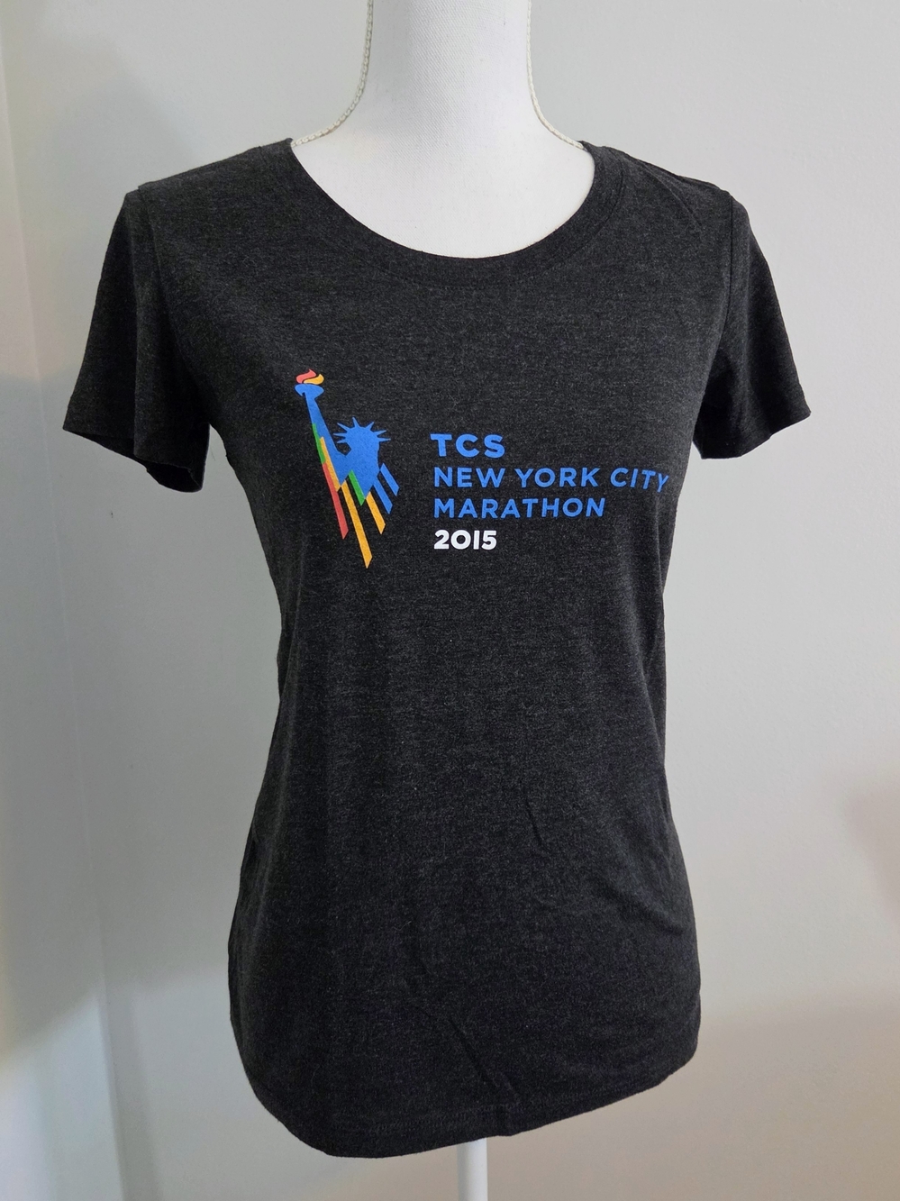 TCS New York City Marathon 2015 NYRR Charcoal Gray Tee Shirt - Medium